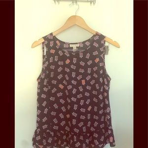 Maison Jules Shortsleeve Turtle Blouse